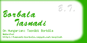 borbala tasnadi business card