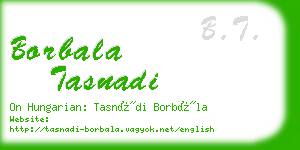 borbala tasnadi business card